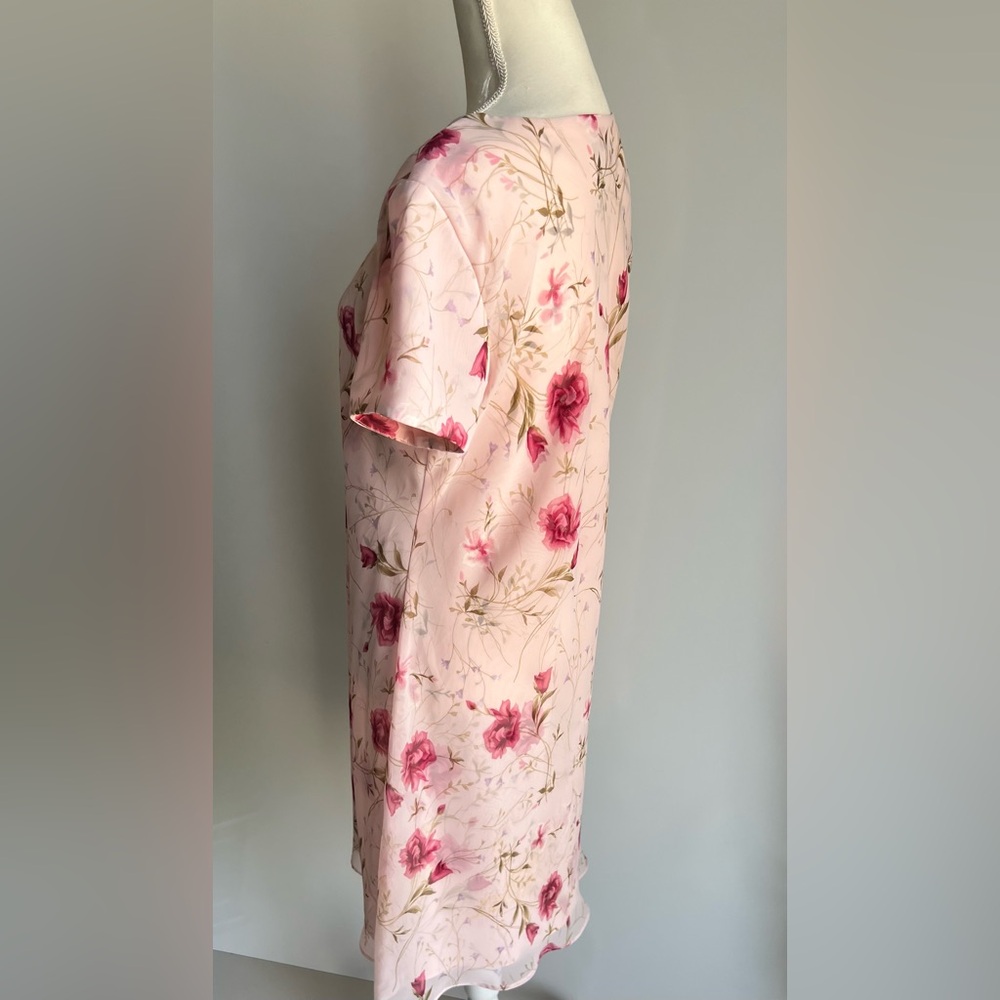 Jessica Howard Pink Floral Chiffon Dress - Picture 4 of 8